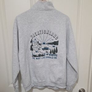 Vacationland Graphic Grey Crewneck Sweatshirt
